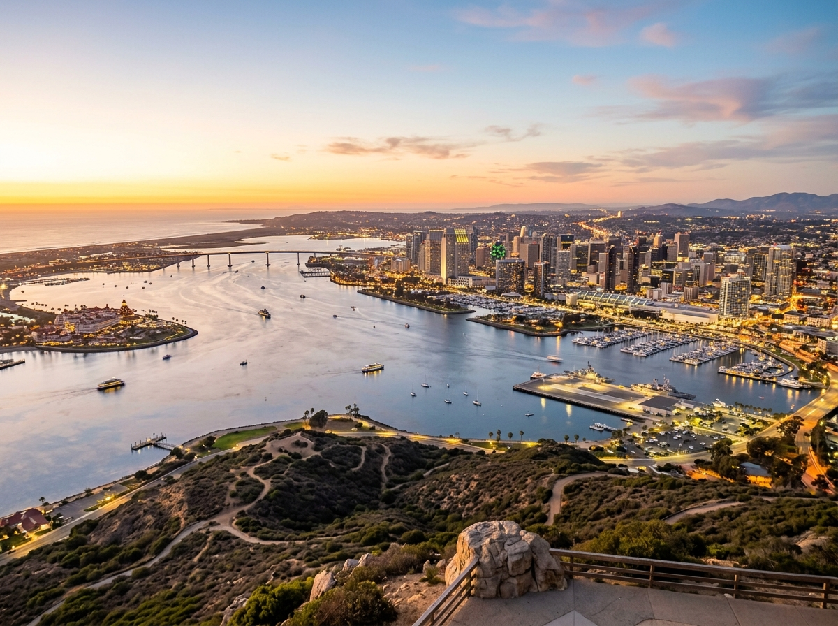 Page: Aktuelles - Entdecke San Diego. Slot: beste aussichtspunkte. Context: Nützliches 0 Mietwagen f
