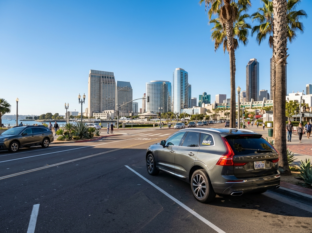 Page: Aktuelles - Entdecke San Diego. Slot: verkehrsmittel. Context: Nützliches 0 Mietwagen für San 